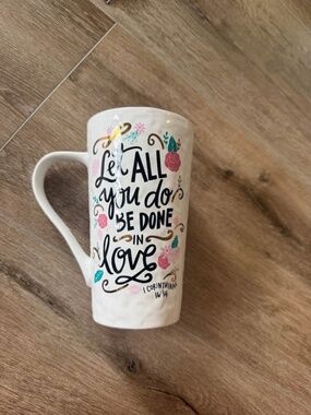 Austin & Ash Floral 1 Corinthians 16:14 Ceramic Tall Mug